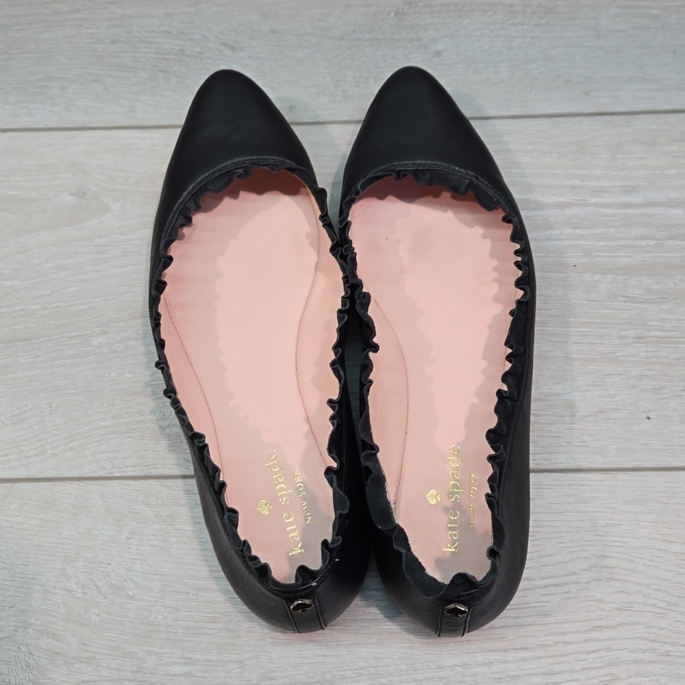 Kate Spade Women Leather Pointed Toe Loafer Slip on shoes flats sz 7M - Picture 10 of 15